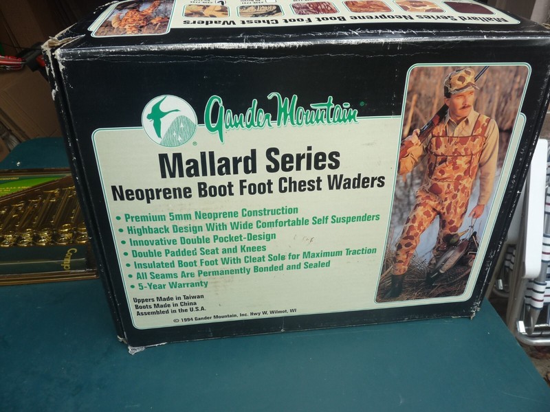 Gander Mountain Mallard Series Booted Neoprene Chest Waders Size 9