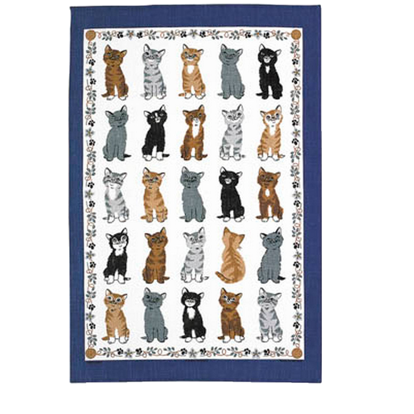 Ulster Weavers - Cute & Vintage Cats Tea Towel (74 x 48cm) - 100% Cotton - Washable - Navy Blue Dish Cloths/Dish Towel with Cats - Cat Tea Towel Gifts - Kitchen Accessories & Decor - Cat Lovers Gifts - Image 2