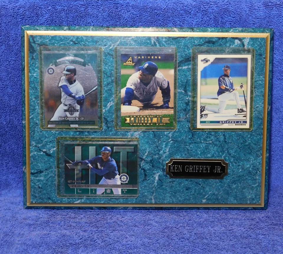 Vintage 1997 Ken Griffey Jr Plaque + 4 Cards Leaf Limited Pinnacle Score Donruss - Image 2 of 4