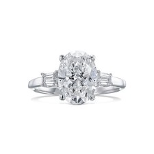 Diamond Engagement Ring VVS2 E Oval 2.75 Ct Lab Created IGI Certified Special
