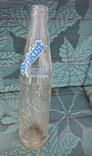 Sun Crest 10 oz Soda Bottle, Collectible Glass, Embossed word : Sunkist