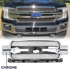 Front Bumper Grille Upper Grill Chrome For 2018-2020 Ford F-150 F150 Platinum
