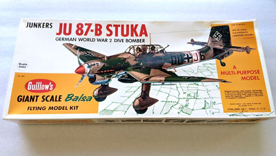 GUILLOW'S GIANT BALSA SCALE  JU 87-B STUKA  FLYING MODEL AIRPLANE KIT 1:16 NEW