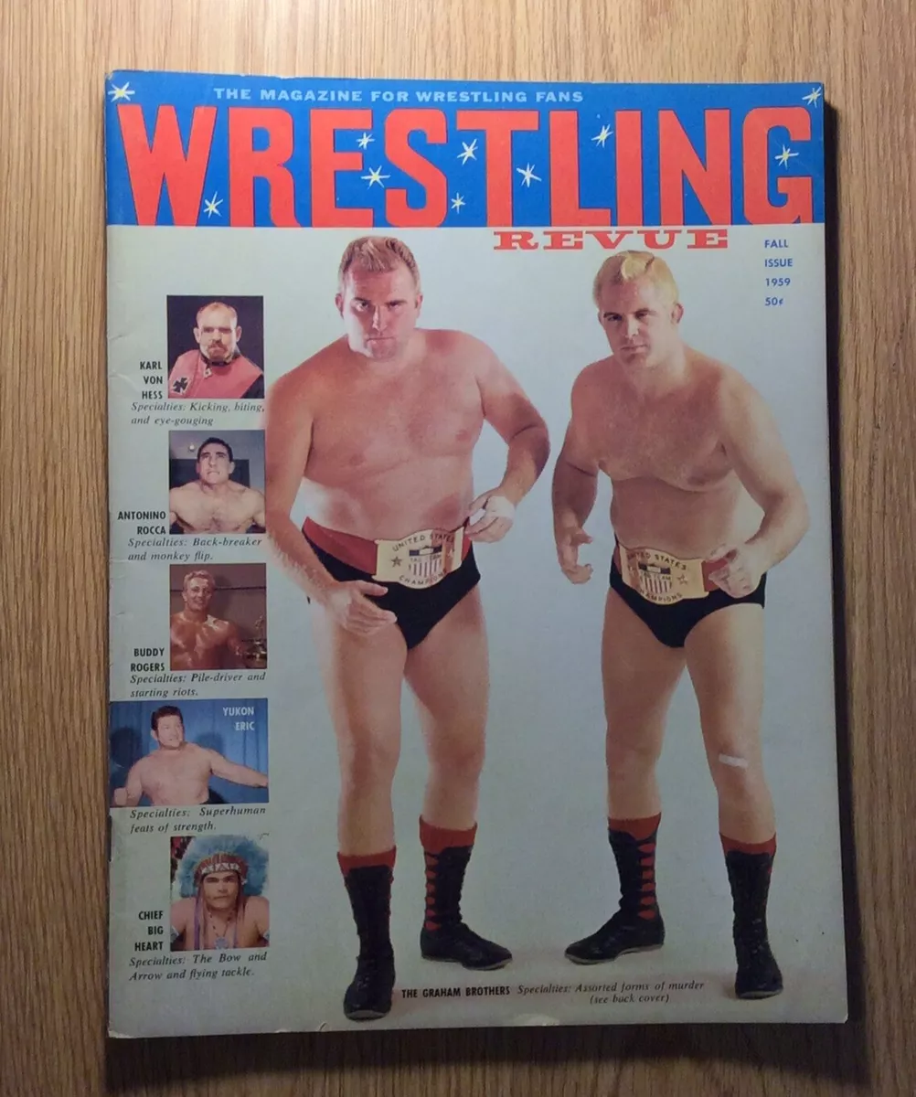 Wrestling Revue Fall 1959 1st Issue EX + The Graham Bros. Rocco