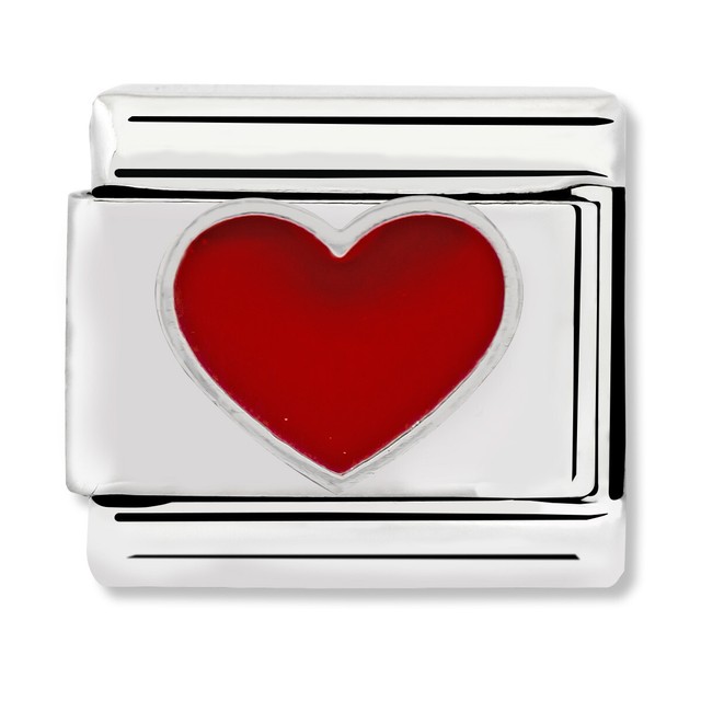 Composable Nomination Charm in Steel and Silver 330202/17 Composable Nomination Charm in Steel and Silver 330202/17