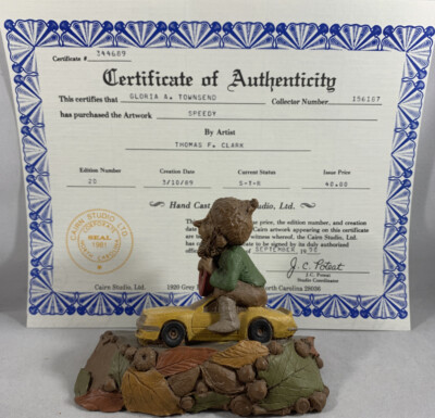 SPEEDY-R 1989 Tom Clark Gnome Cairn Studio Item #5068 Ed #20