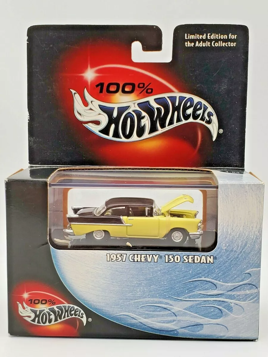 100% Hot Wheels 1957 Chevy 150 Sedan - Factory Sealed Yellow Black