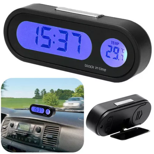 Car Electronic Clock Luminous Thermometer LED Digital Display Dashboard Clock A - Picture 1 of 9