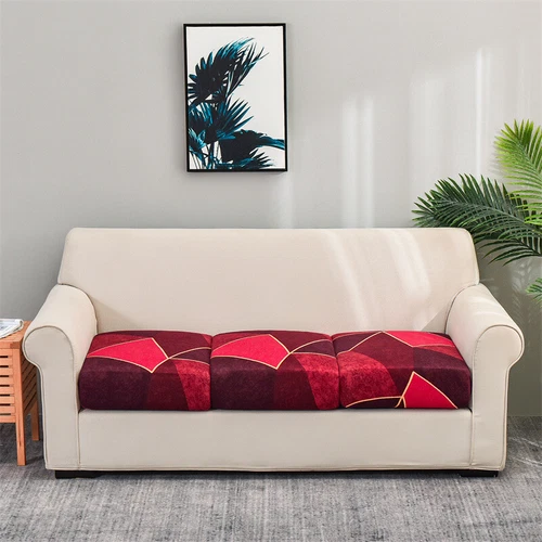 1-4 Seat Sofa Seat Cushion Covers Stretch Couch Cushion Slipcovers Protector US - Picture 10 of 33