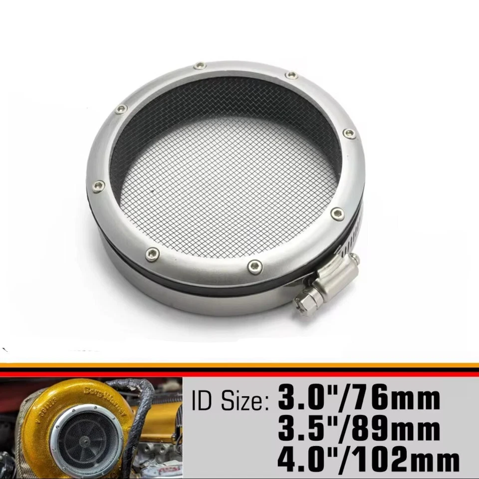 griglia protettiva per aspirazione diretta aria  turbo 4 102mm auto moto tuning - Immagine 3 di 4