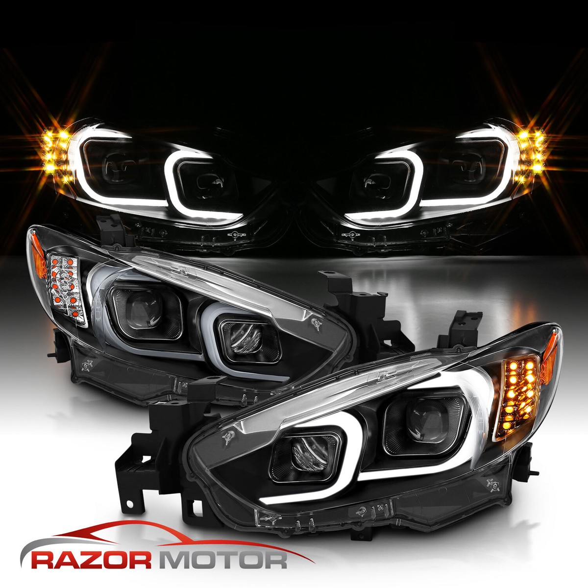 2013-2016 Atenza 2014-2017 Mazda 6 LED Bar Projector Headlights