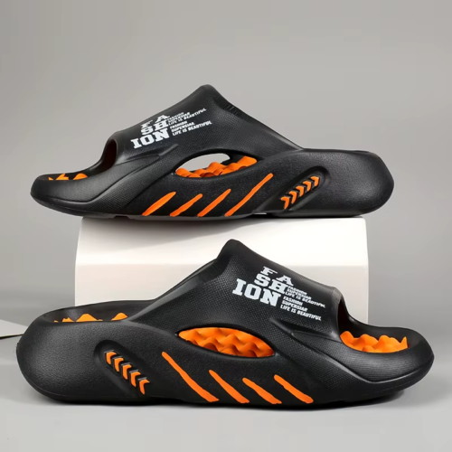 Men's Summer Massage Slippers - Soft Sole Casual Sandals & Flip-Flops, Size 47