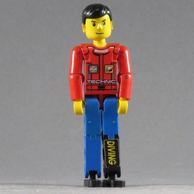 LEGO  Technic große Figur rot blau Rennfahrer Pilot TECH034 8300 Diving MOC