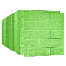 Sodeno 3D Wall Panels 29sq ft Peel and Stick Green Foam Waterproof Tile