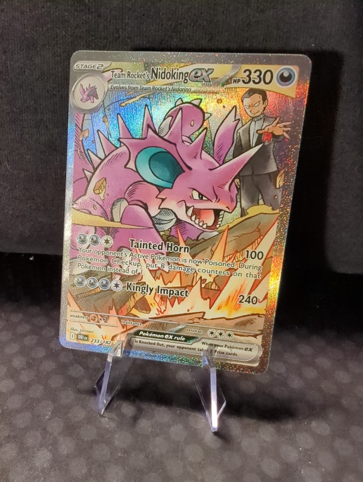 Pokemon Team Rocket's Nidoking ex 233/182 SIR SV10 Destined Rivals