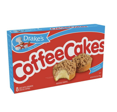 Drake's Coffee Cakes with Cinnamin Streusel Topping- 10.42oz/8ct