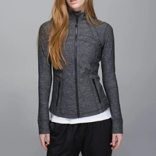 Lululemon Define Jacket Heathered Black 1st Release Athleisure Full Zip Yoga 8 M