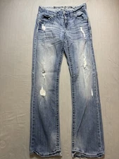 BKE Buckle Black Jeans Fit No 9 Men’s 29x31 Meas.  Denim Grunge Straight Western