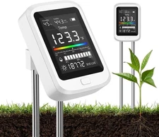 6-in-1 Soil Test Kit, Rechargeable pH Meter, Moisture, Light & Fertility Tester