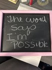 9”x11” Chalkboard Pink Wooden Boarder  Stand Or Hang Decoration Nursery Party  — photo 1