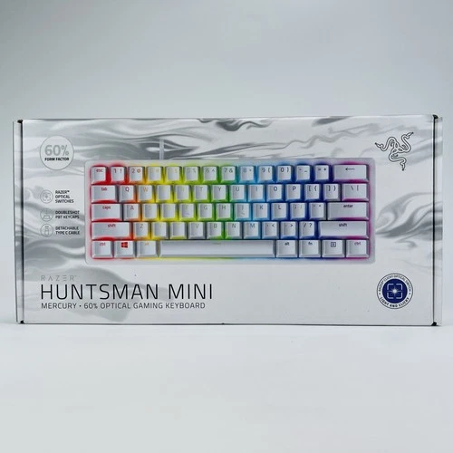 Razer Huntsman Mini 60% Optical Gaming Keyboard (Clicky Purple Switch) Mercury