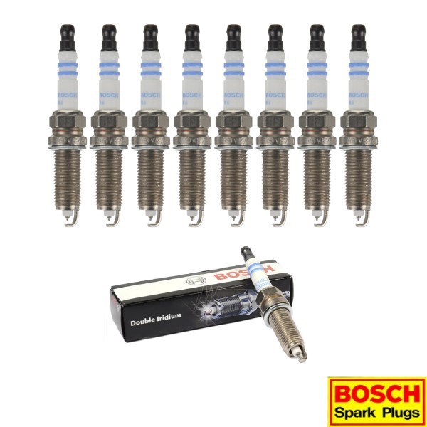 New Set of 8 BOSCH Double Iridium Spark Plug for Mercedes-Benz C63 CL63 AMG V8