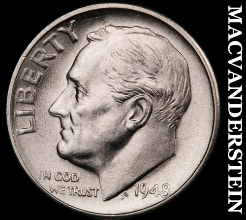 1948-S Roosevelt Dime- Silver Choice Gem Brilliant Uncirculated Luster #i288