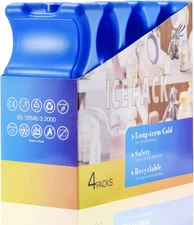 Cold Freezer Cool Ice Packs Double Sided Contoured Reusable Long Lasting for Bre