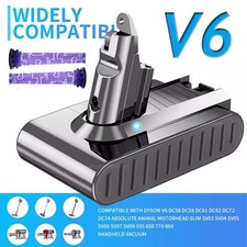 9000mAh V6 For DYSON V6 Battery Absolute Animal Trigger SV03 DC59 SV06 / Filter