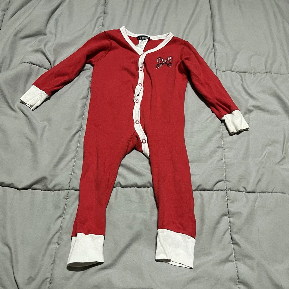 De colección Joe Boxer 1996 Navidad Niño 2T Botón a Presión Solapa Pijama Dormir Foto 2 de 4
