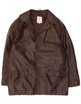Conbipel Mens Leather Jacket IT 50 Large Brown Leather BW02