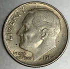 1964-P Roosevelt Dime - Circulated Condition - 90% Silver - US Coin - 3222