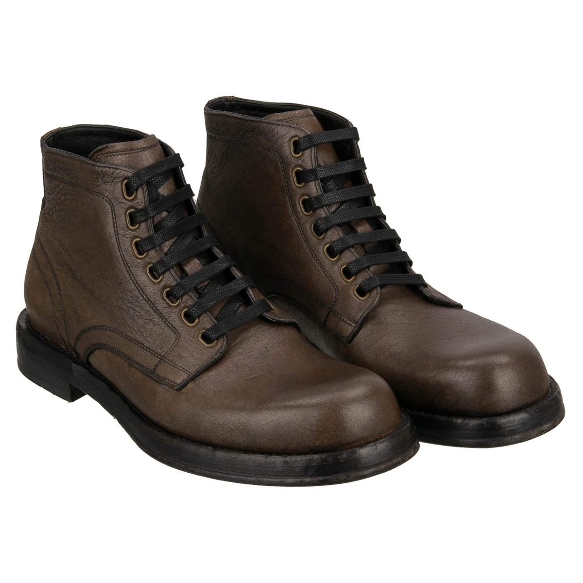 Dolce&Gabbana Men's Lace Up Boots with Upper Leather for Sale