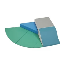 SoftZone Adventurer's Summit Slide, Corner Climber, Contemporary, 4-Piece