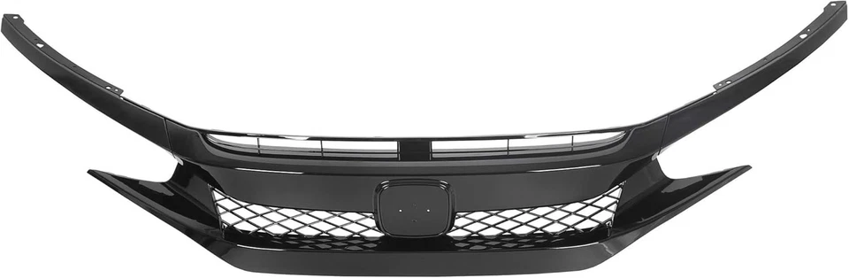 Adecuado para rejilla de malla de parachoques delantero negro brillante para Honda Civic 2019-2021 Foto 4 de 4