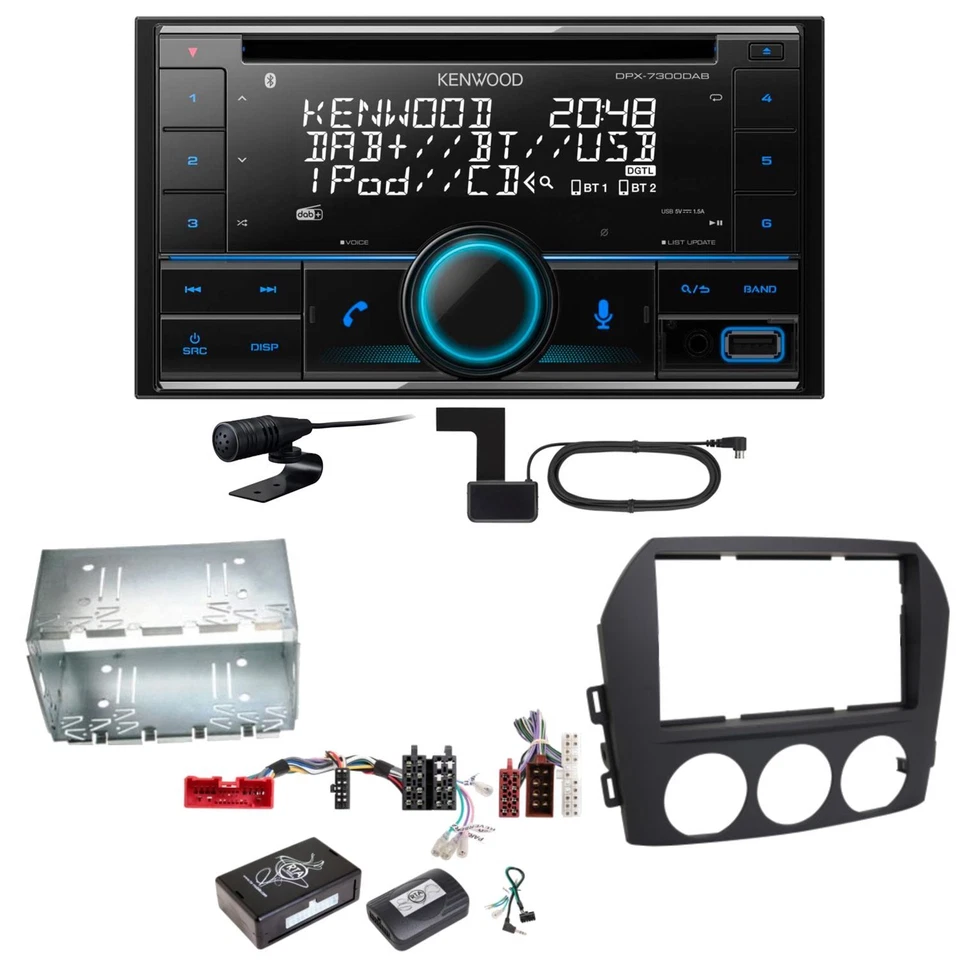 Kenwood DPX-7300DAB Bluetooth Digitalradio USB CD Einbauset für Mazda MX-5 NC - Bild 1 von 1
