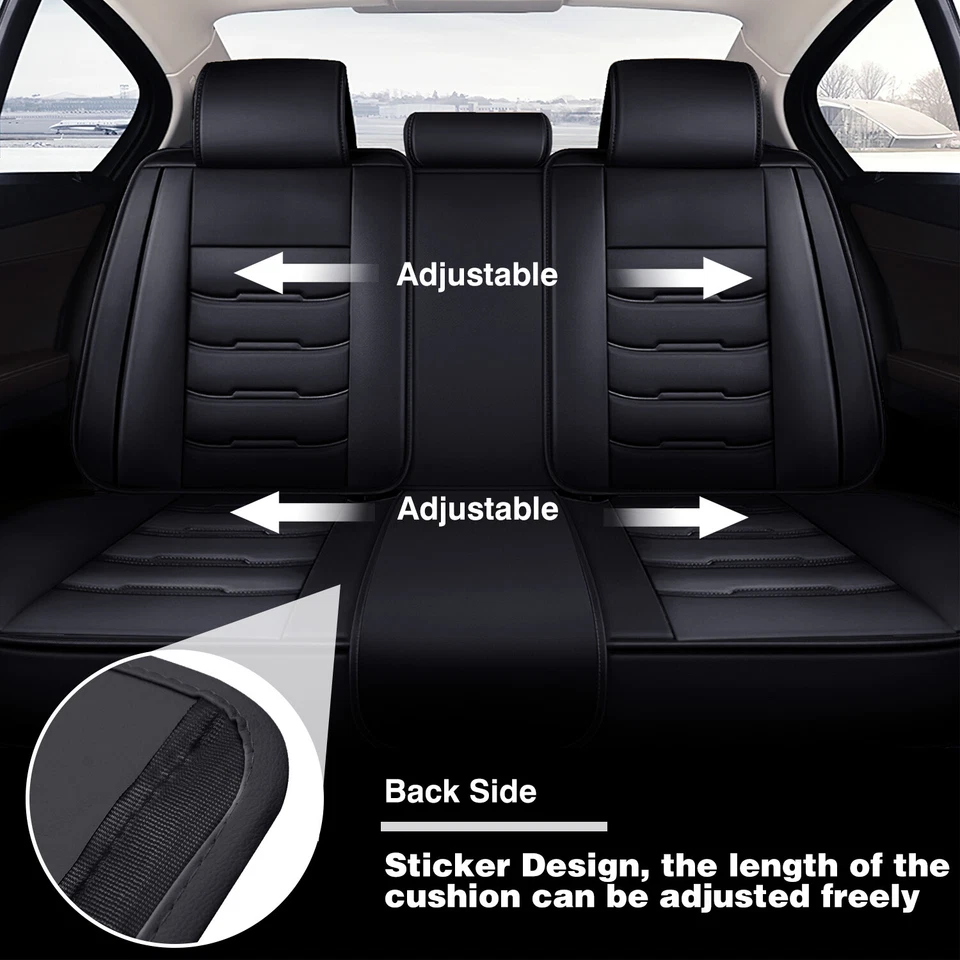 For Hyundai Tucson Accent Sonata Elantra Premium PU Leather Auto Car Seat Covers - Image 4 of 4