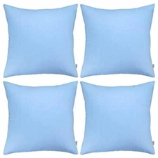 H&H Décor Cotton Comfortable Solid Decorative Throw Pillow Case Square Cushio...