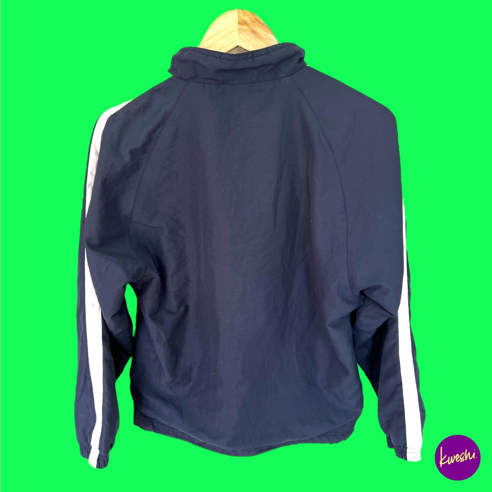 FILA Giacca a vento uomo zip 3 4 foderata in pile logo ricamato blu M