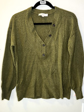 Ann Taylor LOFT Pullover Sweater Knit XS Green Long Sleeves Warm Soft