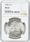 1888-S Morgan Dollar MS62 NGC Key Date BLAST WHITE - FREE FAST SHIPPING