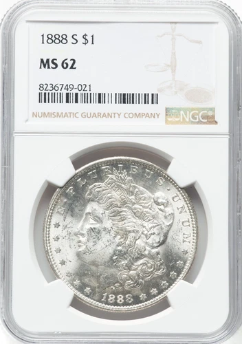 1888-S Morgan Dollar MS62 NGC Key Date BLAST WHITE - FREE FAST SHIPPING