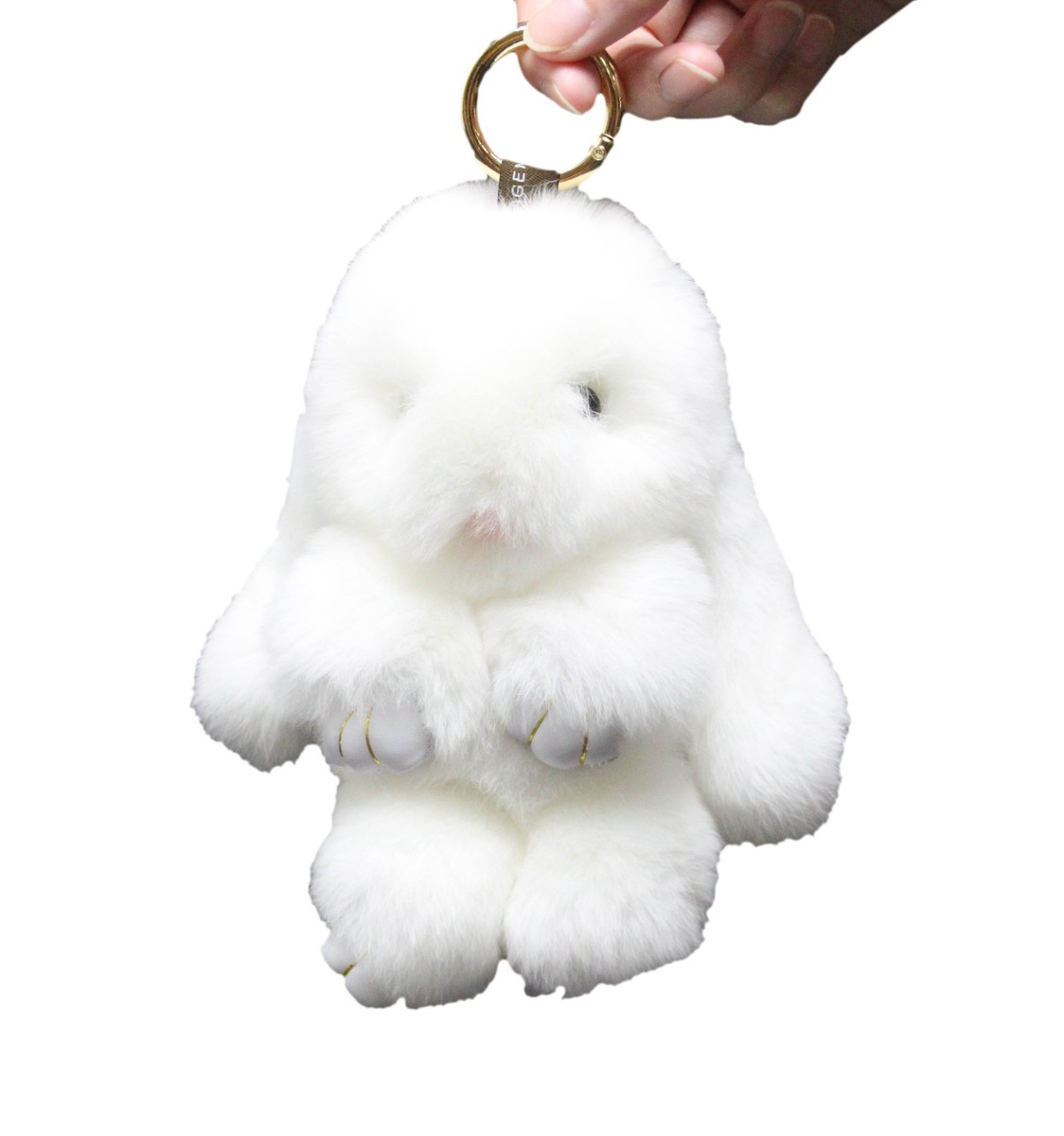 Real Mink Fur Rabbit Pendant Bag Charm Bunny Fur Key Chain Cute