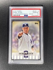 2018 Topps Series 1 DEREK JETER Highlights #DJH-4 SSP GOLD /50 PSA 10 POP 1