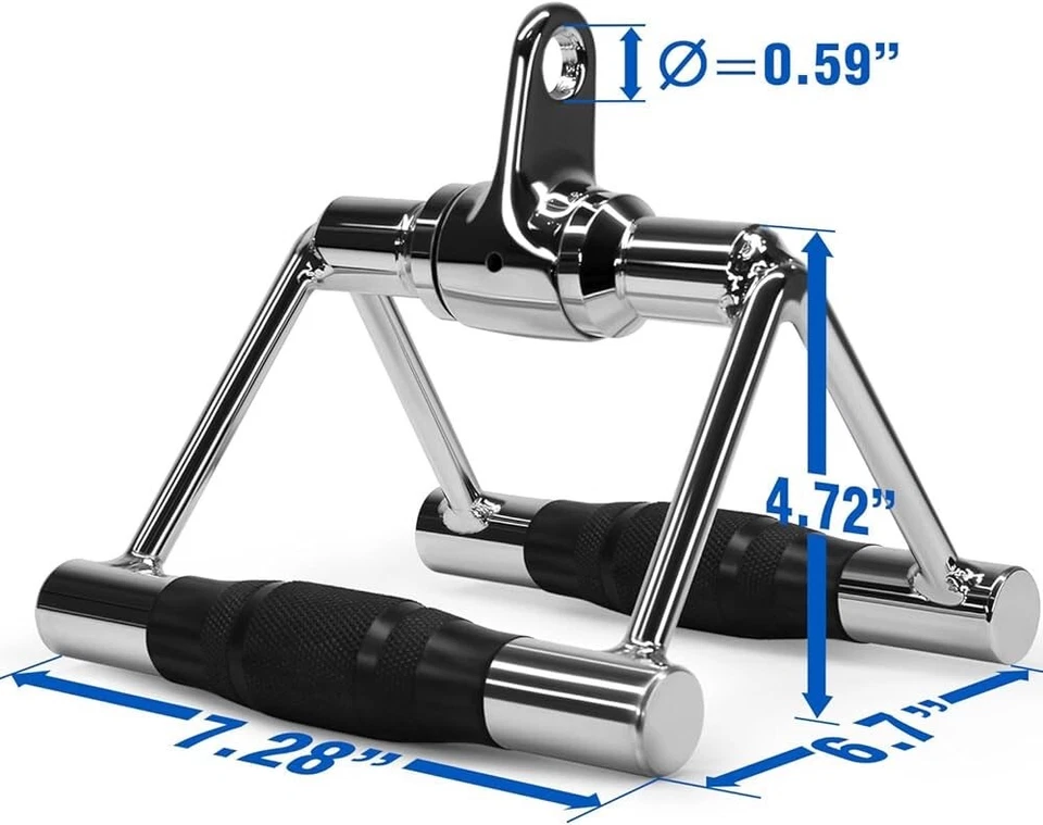 Accesorio de cable con mango de doble fila D Yes4All para entrenamiento con pesas para gimnasio en casa, Foto 2 de 4