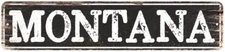 MONTANA Personalized Chic Metal Sign Home Decor Cities 4x18 104180007091