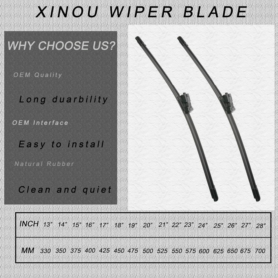 Limpiaparabrisas delantero XINOU PARA MERCEDES-BENZ GL550 2013-2016 26"23" Foto 2 de 4