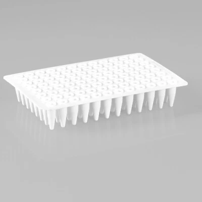 BIOLOGIX 96 well non-skirted PCR Plates. 0.2ml Clear/White color, 10/Pack, 100/Case