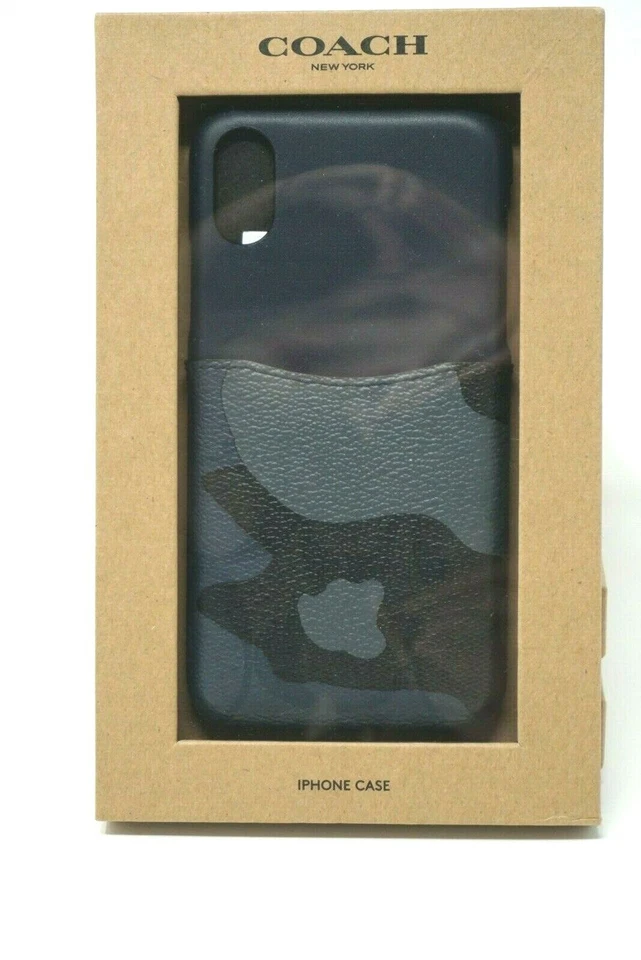 Coach Signature Canvas with Blue Camo Print iPhone X/XS Case F77932 - Image 3 of 4