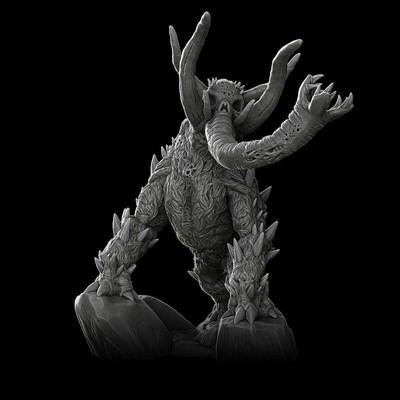 Tusk Strider | Dark Fantasy Miniature | 3d Printed Resin Mini Figure